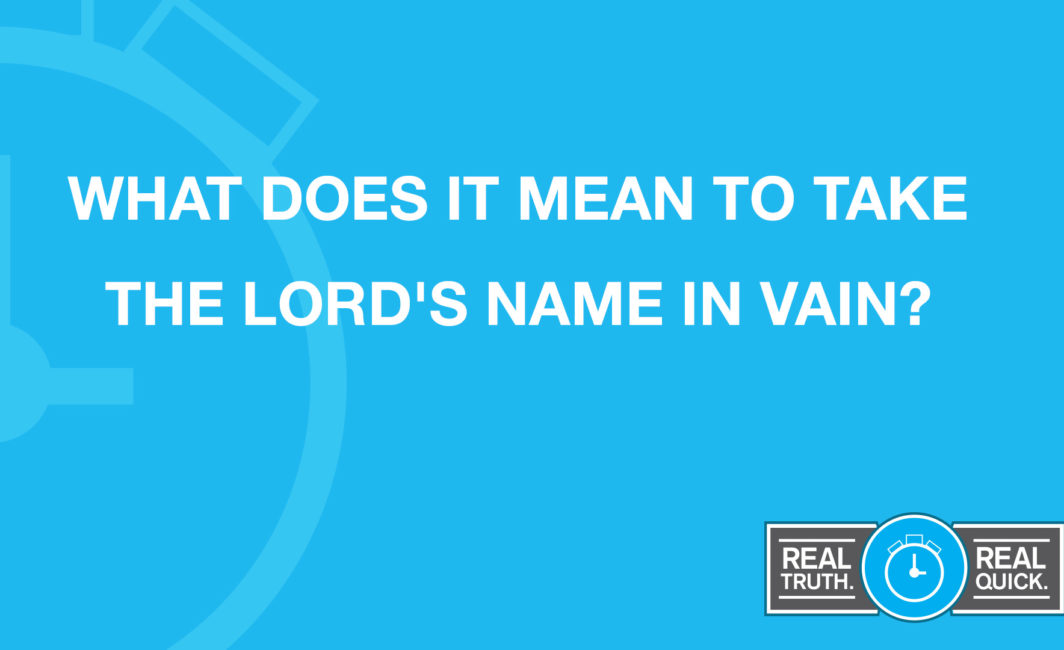take the Lord's name in vain