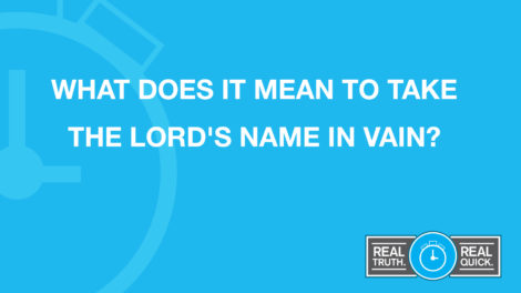take the Lord's name in vain